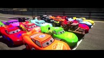 AWESOME MCQUEEN CARS RACE!!! Disney Pixar Dinoco, Mater, Ramone with Spiderman, HULK & Batman