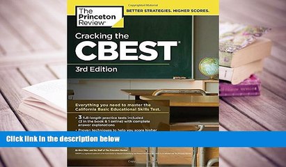 Best Ebook  Cracking the CBEST, 3rd Edition (Professional Test Preparation)  For Online