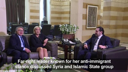 National Front's Marine Le Pen meets with Lebanese leaders