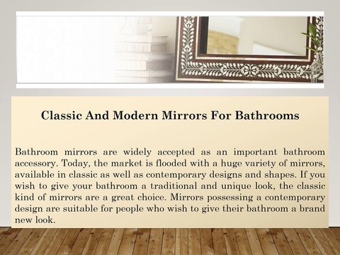 Bathroom Mirror Framing