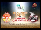 PSL 2017 Lahore Qalandars vs Islamabad United Match 14 Live Streaming- 20 Feb 2017