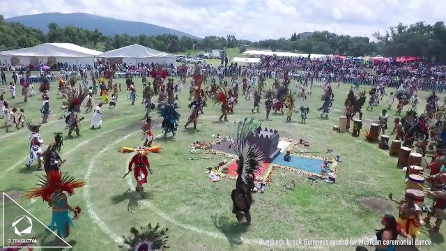México logró el Récord Guinness a la danza ceremonial más grande del mundo.