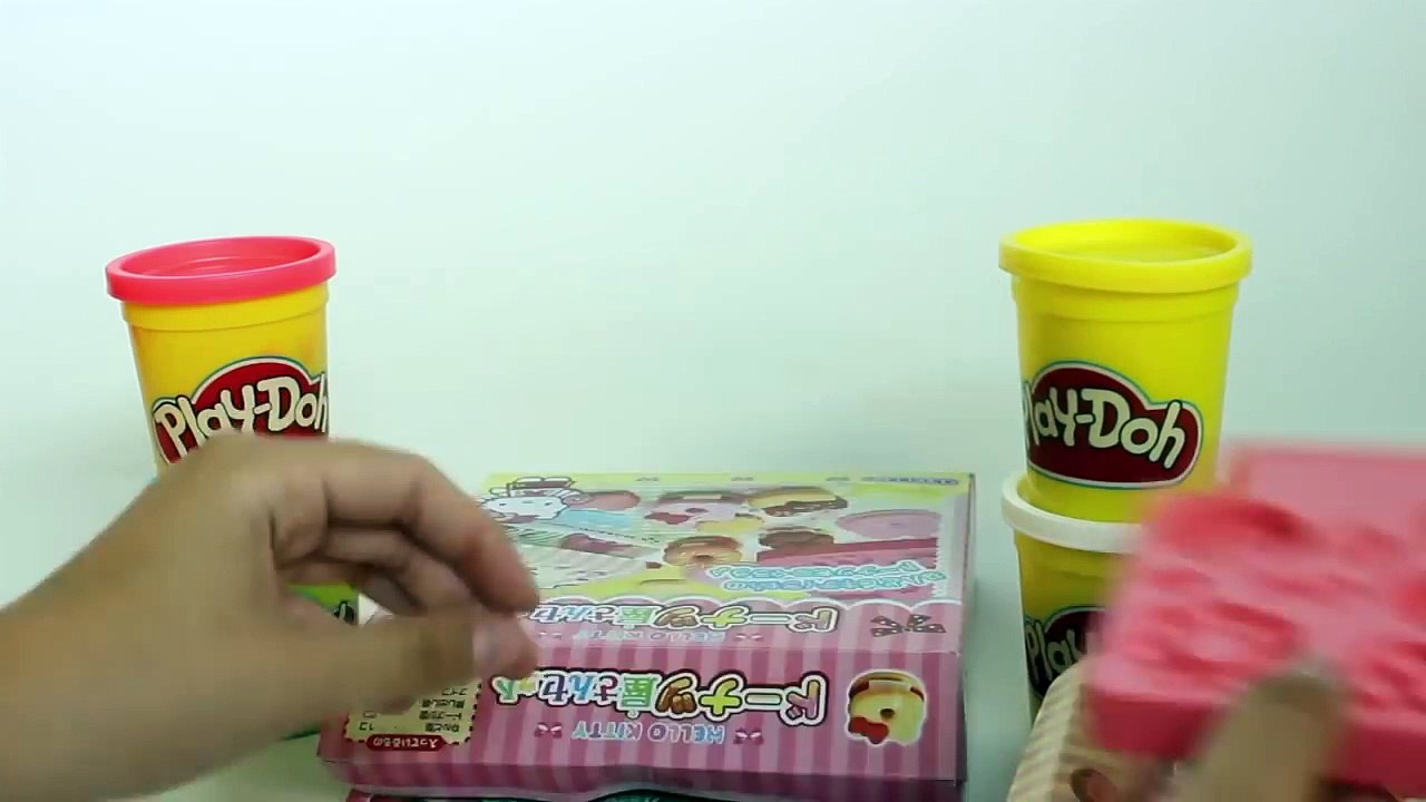 Hello Kitty Play Doh Donuts How to make Playdough Doughnuts DIY ハローキティ キャラクター サンリオ Dough