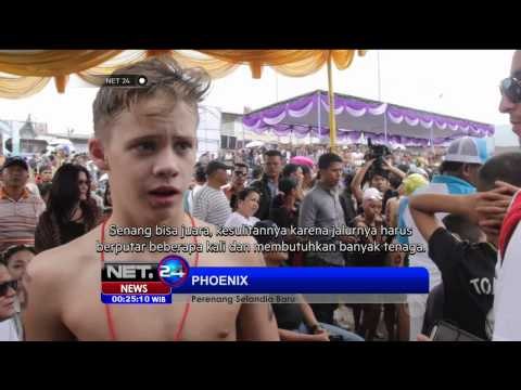 Perenang asal Selandia Baru menangkan renang rakyat di Danau Toba - NET24