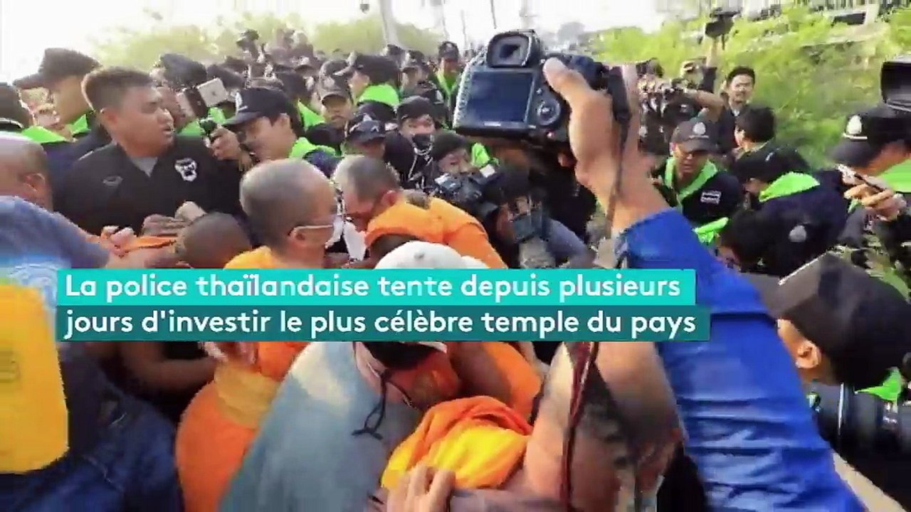 Thaïlande : un millier de policiers tentent depuis plusieurs jours d'entrer dans le plus célèbre temple bouddhiste du pays
