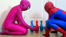 Spiderman Loses His Costume! w/ Spiderman vs Joker vs Pink Spidergirl - Fun Superheroes :)