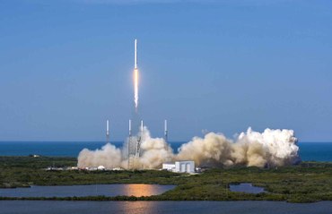Retour de la fusée Falcon 9 de SpaceX
