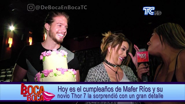 Mafer Ríos y su novio Thor 7 con un gran detalle