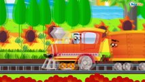 TRAINS AND CARS FOR KIDS - Adventures with the Train | Train cartoon for children in English