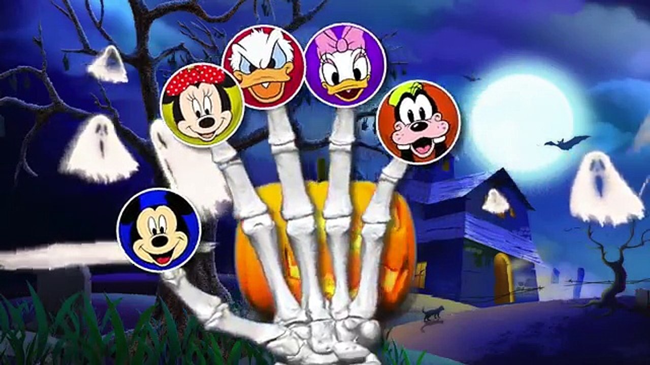 Halloween Mickey Mouse Clubhouse and Ghosts Friends Finger Family Song