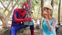 Frozen Elsa loses her Hand w/ Cinderella & Spiderman, Spider Mom! Do Elsa Love Jack Frost?