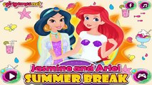 Jasmine and Ariel Summer Break - Disney Princess Makeup and Dress Up Game for Kids