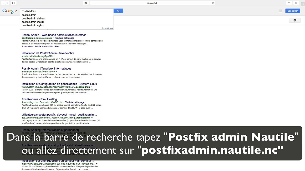 Comment se connecter à Postfixadmin ?