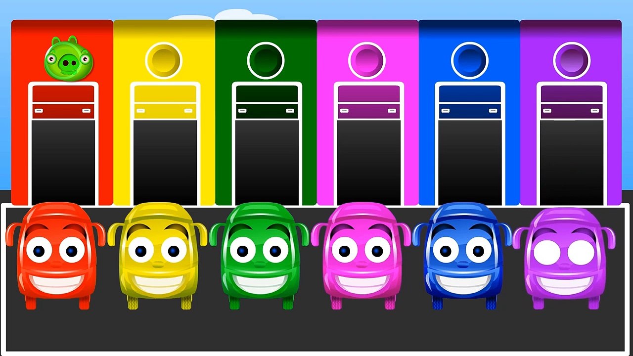 Colors For Children To Learn With 3D Pacman & Kids Bus - Colors For Kid - Kids Learning Vi