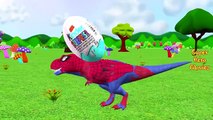 Dinosaur Surprise Eggs Spiderman T-Rex Finger Family | Ironman Hulk Dinosaurs Nursery Rhym