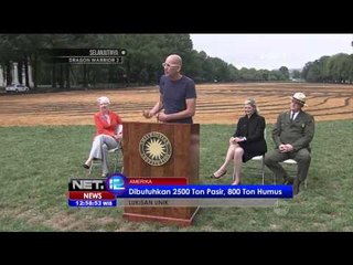 Lukisan Raksasa Berbahan Pasir dan Tanah - NET12