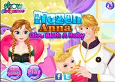 la pelcula de dibujos animados juego para las niñas Frozen Anna And Kristoff Give Birth Newborn Car