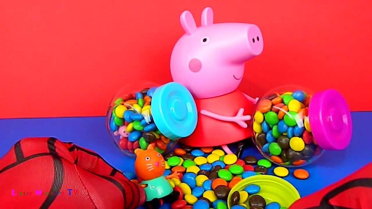 Toys R-US - Hidden Surprises in 3 Bottles Filled with Candy! Peppa Pig Toys Surprises - Ba