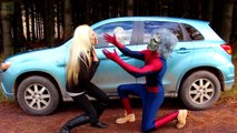 Frozen Elsa & Anna HAIR SWITCH! w  Spiderman Joker Maleficent Spidergirl Poison Ivy! Superhero Fun