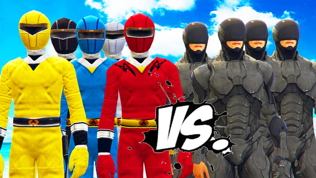 Power Rangers vs RoboCop army - Epic Battle