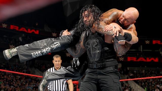 Roman Reigns vs. Luke Gallows & Karl Anderson - 2-on-1 Handicap Match- Raw, Feb. 20, 2017