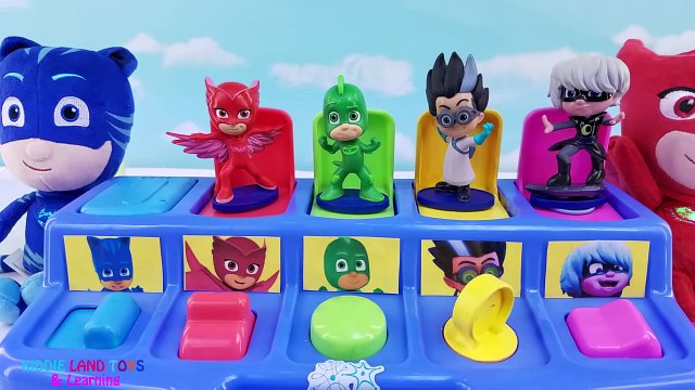 PJ MASKS POP-UP PALS TOYS - LEARN COLORS WITH HUGE PJ MASKS SURPRISE EGGS