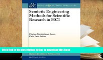 BEST PDF  Semiotic Engineering Methods for Scientific Research in HCI (Synthesis Lectures on