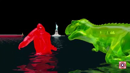 Colors Gorilla Vs Elephant Finger Family | Gummy Elephant Vs Gummy Dinosaur Plus More Rhym