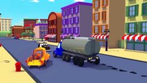 Tom la Dépanneuse  et Franck le Camion Pompier à Car City  _ Voitures et camions dessins animés-XtoeH1mtSVQ