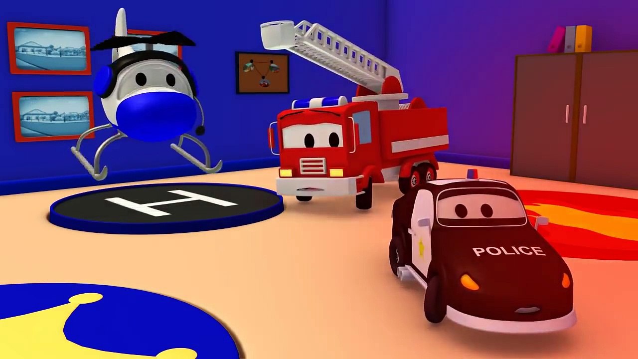 La Super Patrouille, camion pompier et voiture de police  - la sirène d'Amber a été volée à Car City-0X7crYH5yjg
