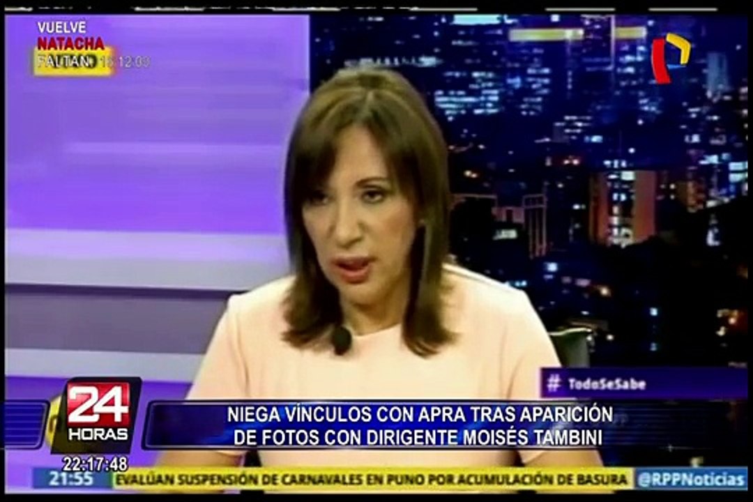 Julia Príncipe niega vínculo con el Apra tras fotografía con Moisés Tambini