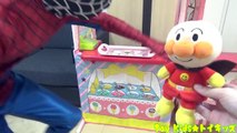 お店屋さんごっこ アンパンマンとスパイダーマンが店員さん❤ごっこ遊び アイス  Toy Kids トイキッズ animation anpanman-rWbkj4QMYeo