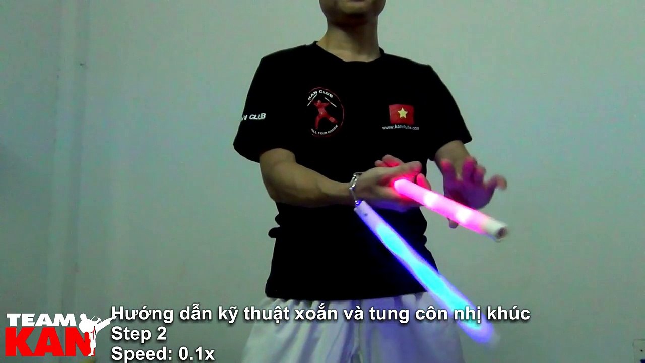 #96 - Hướng dẫn kỹ thuật xoắn và tung côn nhị khúc - Dạy côn nhị khúc - 쌍절곤 - 雙截棍 - Нунчаку - ヌンチャク