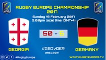 REPLAY GEORGIA / GERMANY - RUGBY EUROPE CHAMPIONSHIP 2017