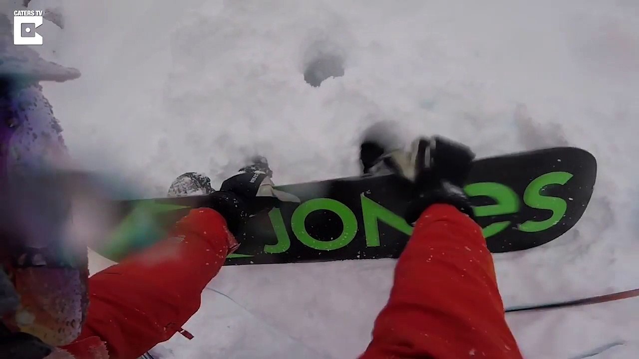 GoPro Footage Of Snowboarder Being Rescued-zeX4u3pxg7s