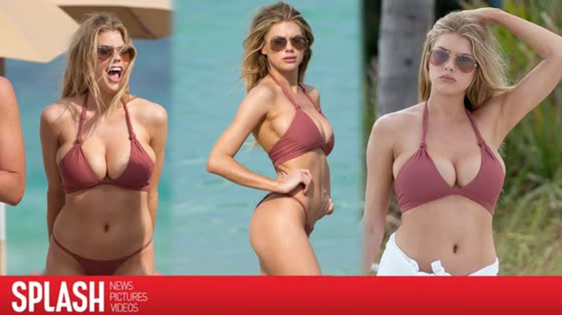 Charlotte Mckinney se luce en un biquini en Miami, Florida - video  Dailymotion, image size:1926x1080