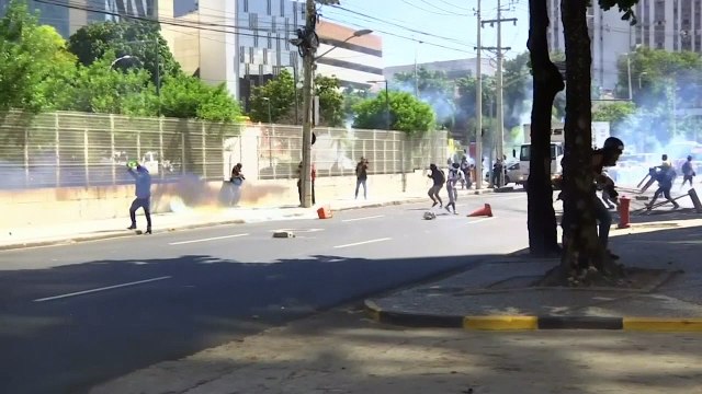 Police clash with anti-austerity protesters in Brazil