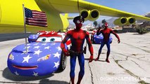 Spiderman Disney Cars Rayo McQueen Avión De Carga De Canciones Infantiles Canciones Para Los Niños