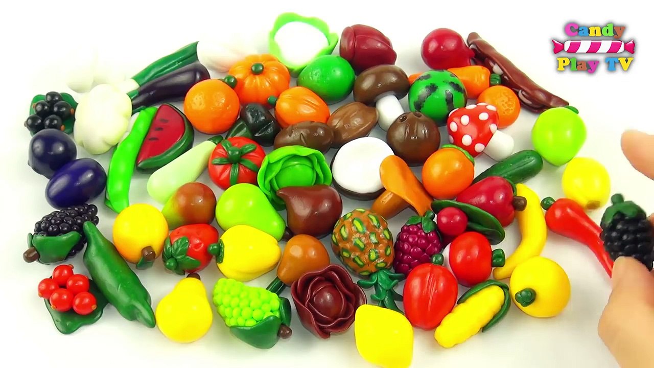 Learn Fruits and Vegetable Names Compilation with RYAN Velcro Toy Foods for Kids ABC Surpr