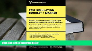 Popular Book  Manhattan GMAT Test Simulation Booklet w/ Marker  For Kindle