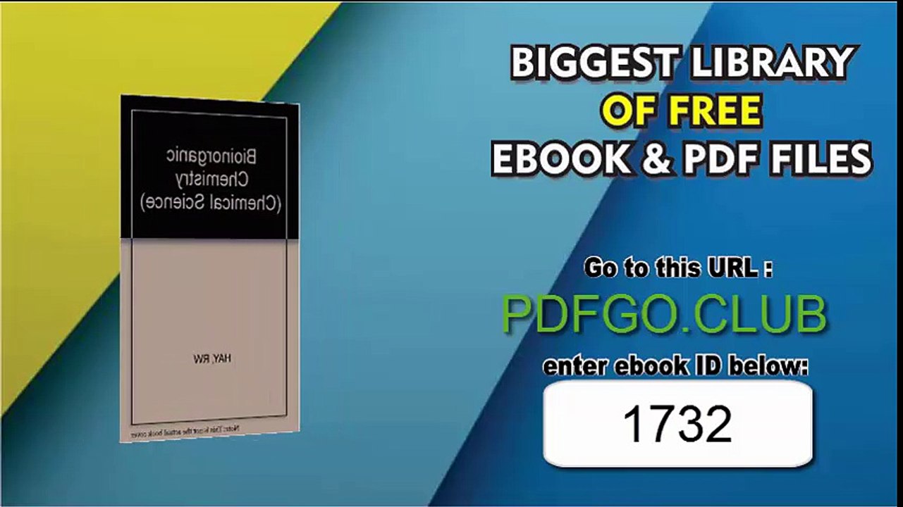 Bioinorganic Chemistry (Chemical Science Series)