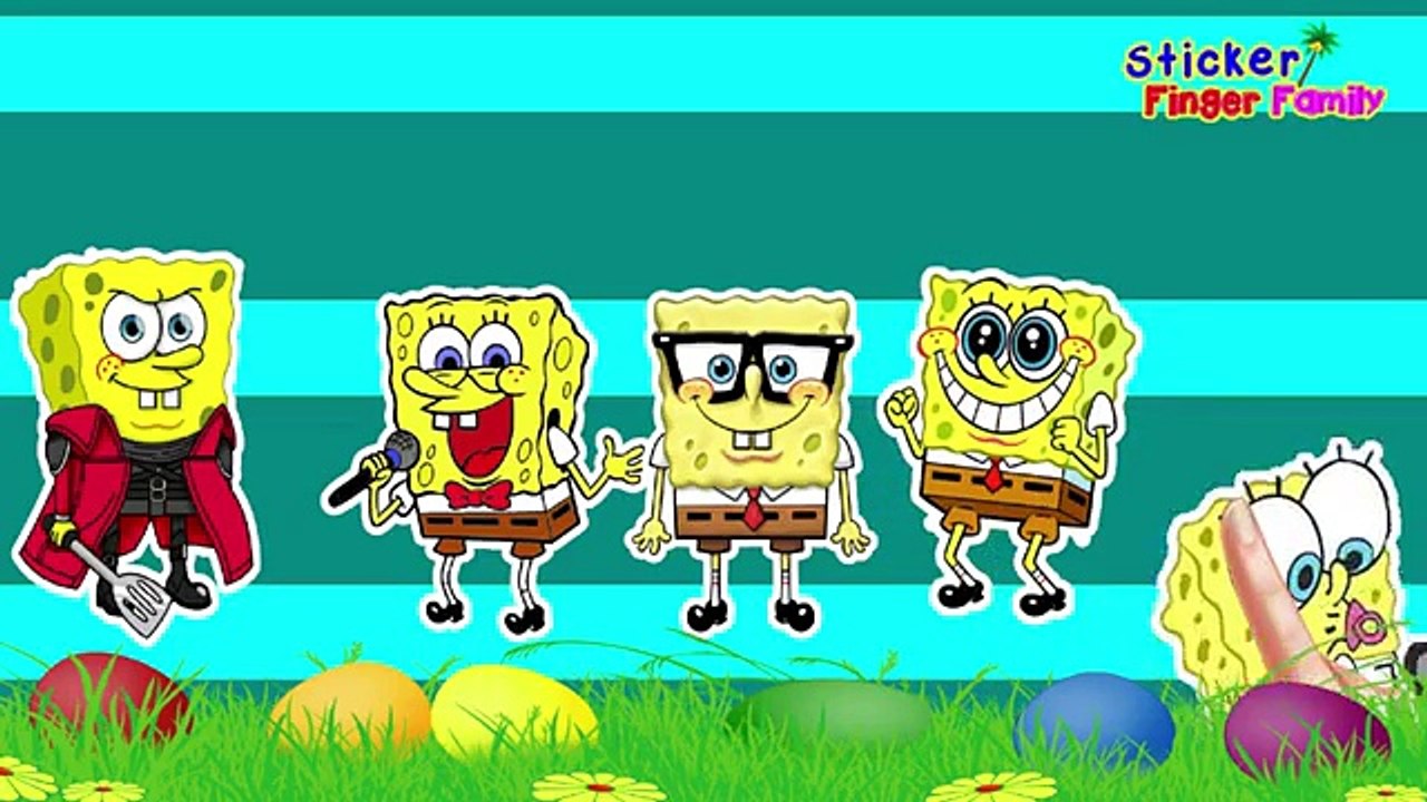 Spongebob Sticker Finger Family Songs Nursery Rhymes
