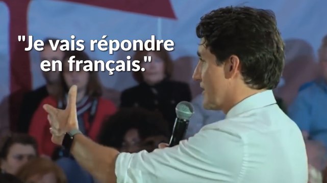 Justin Trudeau a dû s'excuser après avoir répondu à cette question en français