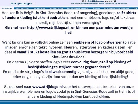 Zelf kleding bedrukken Sint-Genesius-Rode