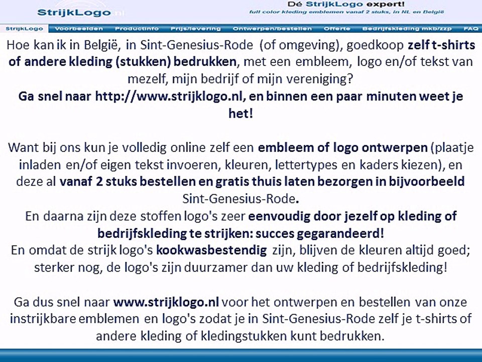 Zelf kleding bedrukken Sint-Genesius-Rode