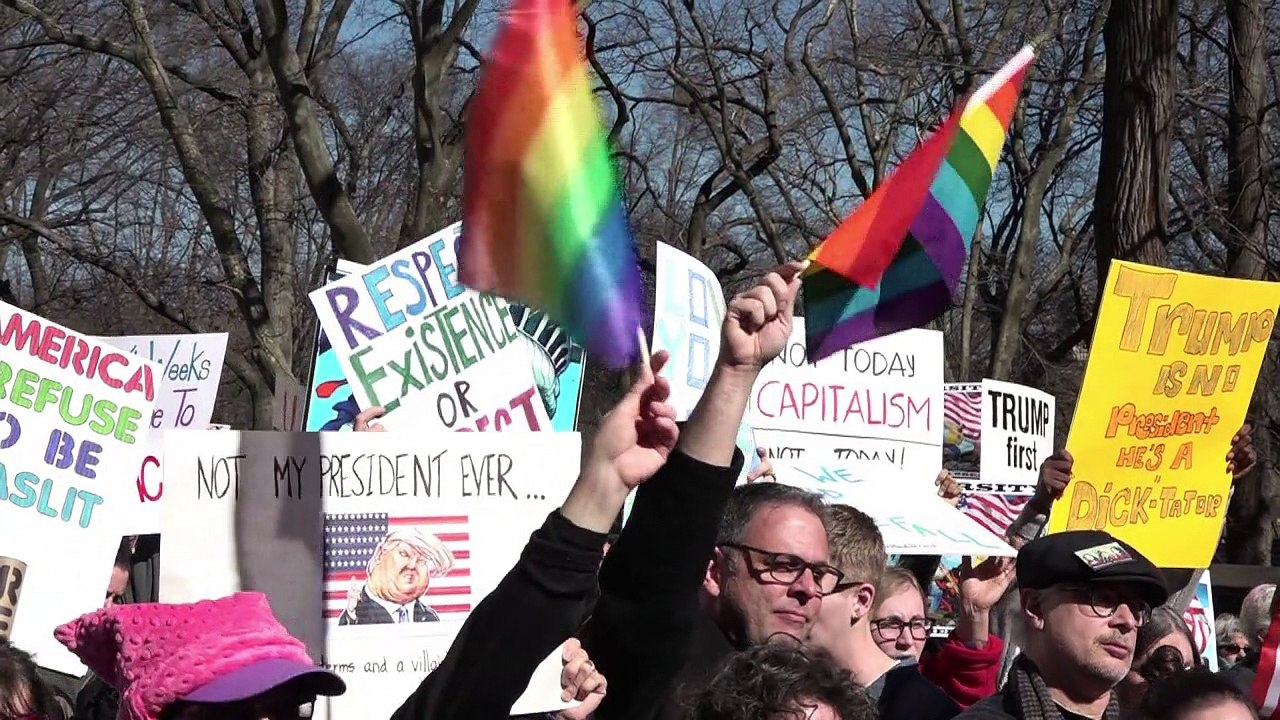 Anti-Trump-Proteste am 'Not My Presidents' Day'