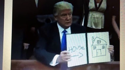 Donald Trump dessine au lieu de signer des décrets !