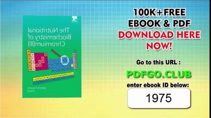 The Nutritional Biochemistry of Chromium(III) 1st Edition