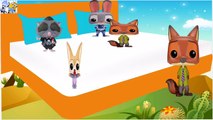 Zootopia | Five Little Monkeys Jumping on the bed | Childrens Nursery Rhymes