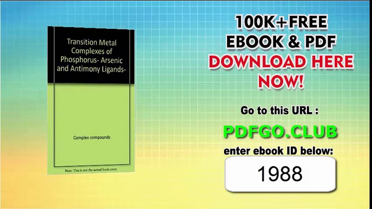 Transition metal complexes of phosphorus, arsenic and antimony ligands, (Aspects of inorganic chemistry)